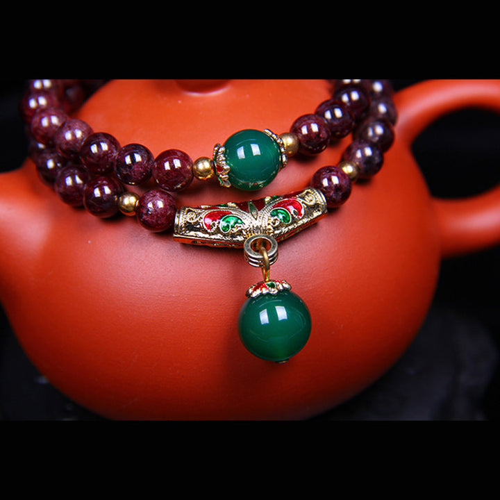 Buddha Stones Natural Garnet Blessing Bracelet - image 10