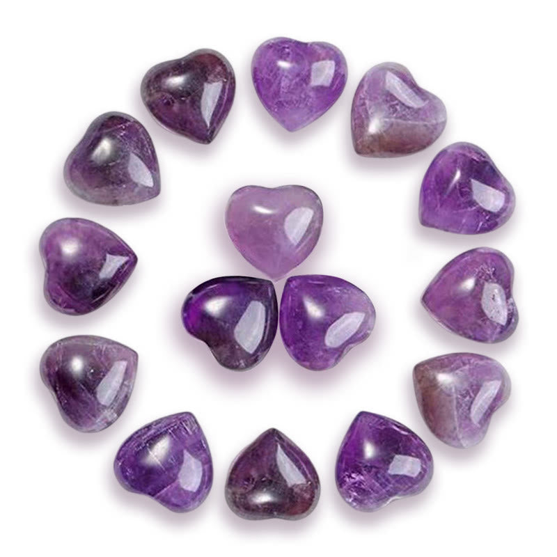 Natural Amethyst Tiger's Eye Stone Love Decoration - Amethyst*15pcs - image 0