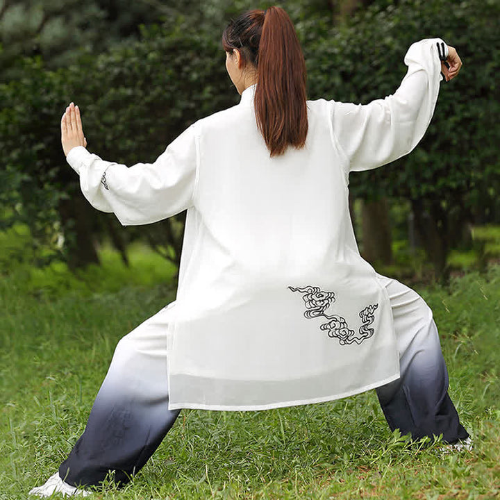 Buddha Stones Auspicious Clouds Gradient Meditation Prayer Spiritual Zen Tai Chi Qigong Practice Women's Clothing Set - image 7