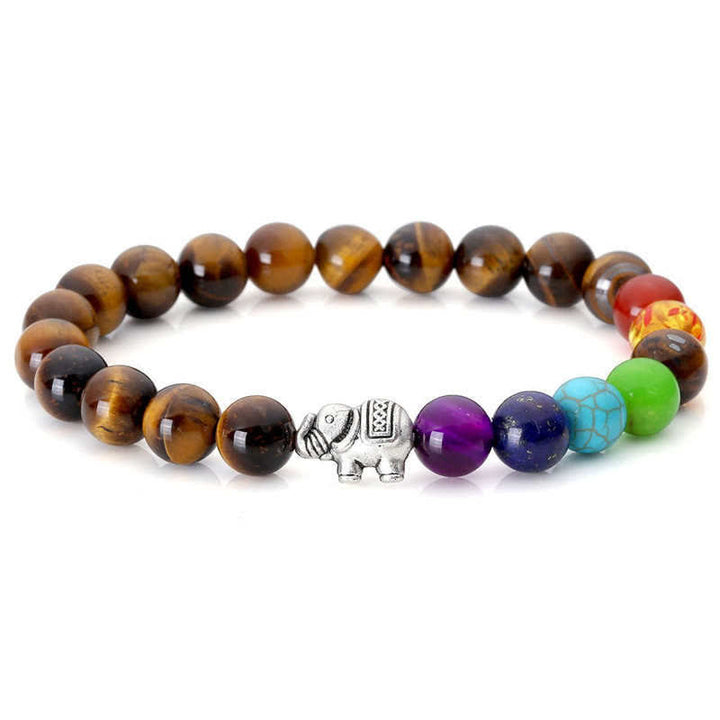 Buddha Stones Lava Rock Tiger Eye Stone Elephant Diffuser Peace Healing Bracelet - Tiger Eye - image 2