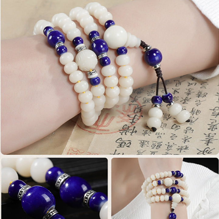 Buddha Stones Bodhi Seed Bead Lotus Blessing Charm Bracelet - image 6