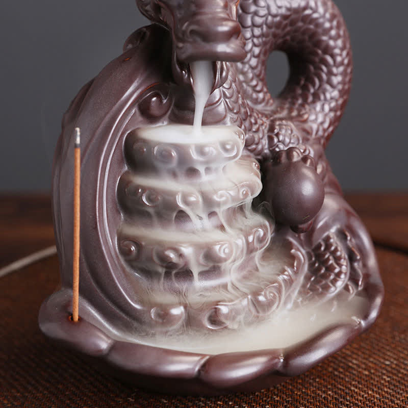 Dragon Pattern Success Ceramic Incense Burner Decoration - image 3