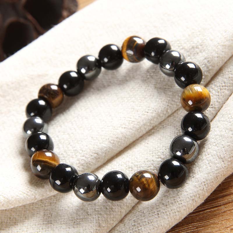 Buddha Stones Tibetan Tiger's Eye Bracelet Necklace Set - image 5