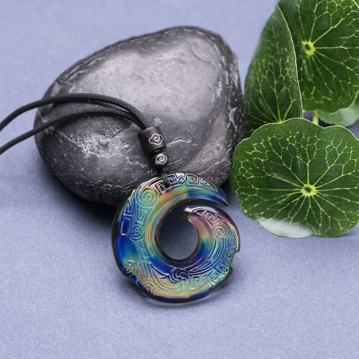 Color-Changing One's Luck Improves Design Pattern Liuli Crystal Necklace Pendant - image 4