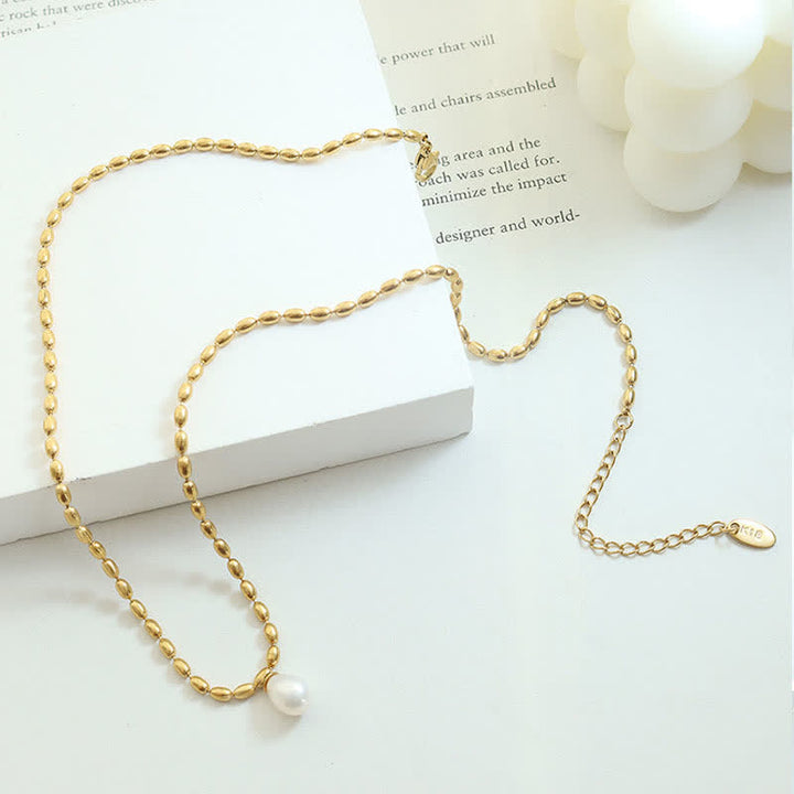 Pearl Bead Peace Necklace Pendant - image 5