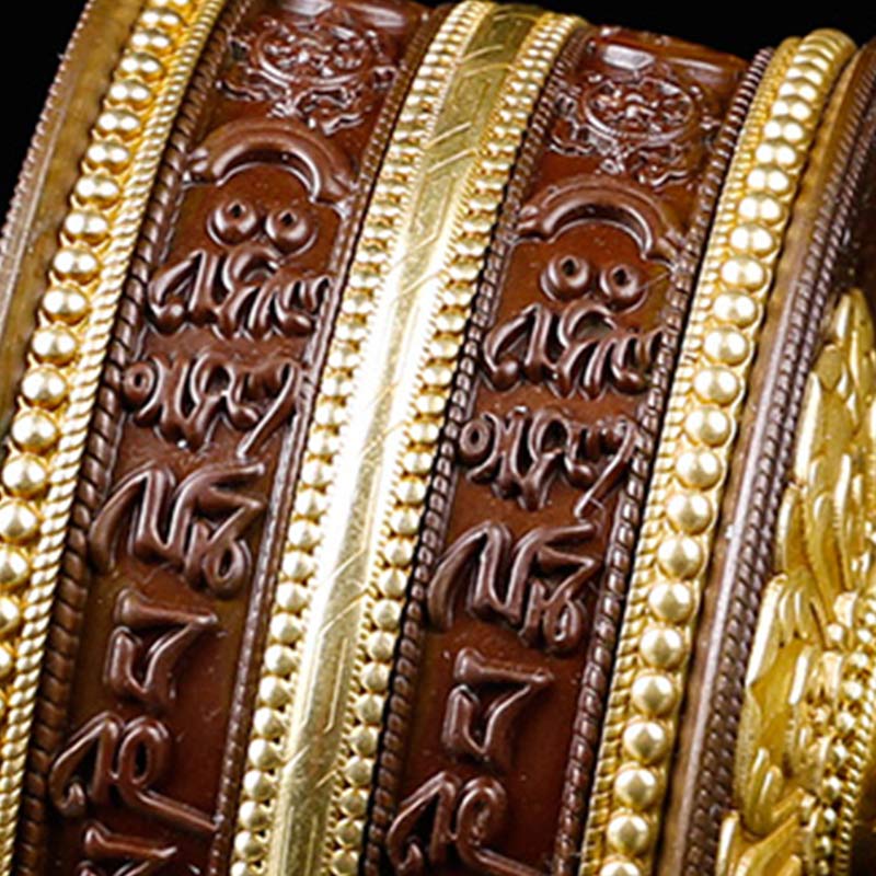 Buddha Stones Tibetan Prayer Wheel Six True Words Copper Balance Decoration - image 9