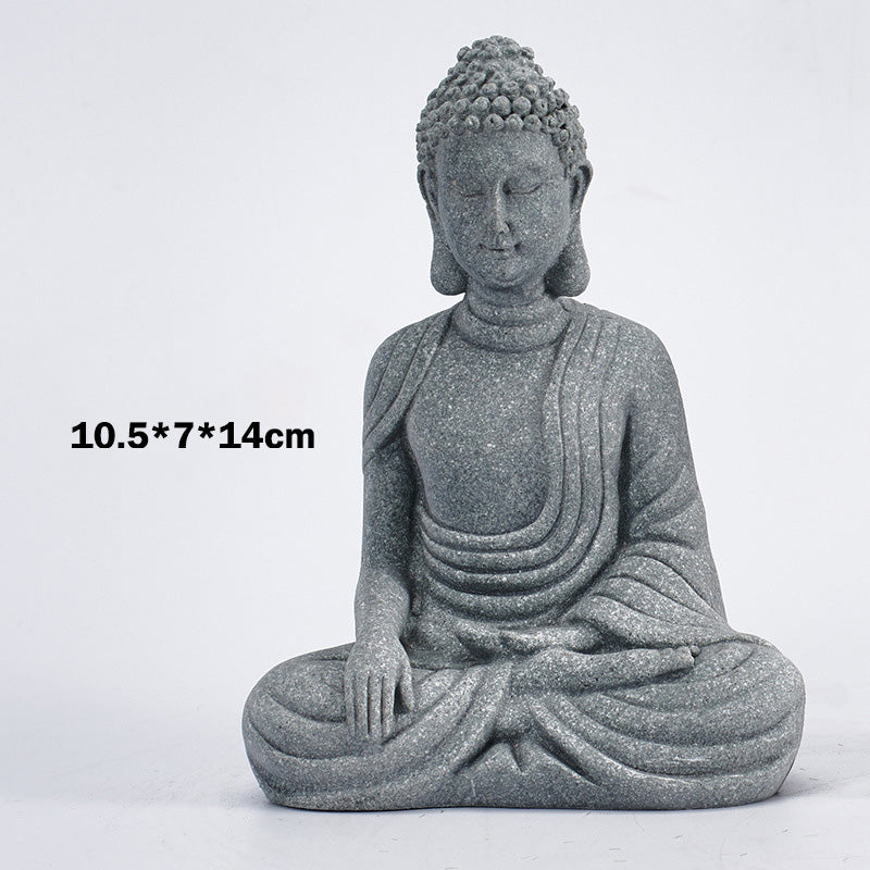 Buddha Stones Sitting Meditation Buddha Blessing Compassion Decoration - image 13