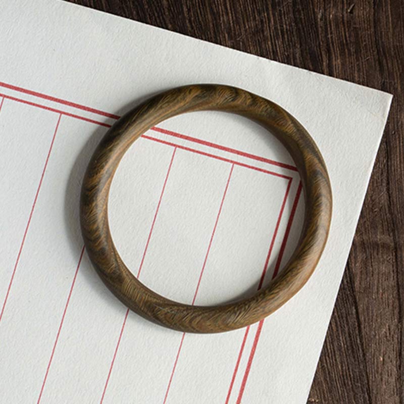 Buddha Stones Tibetan Small Leaf Red Sandalwood Ebony Green Sandalwood Protection Bracelet Bangle - image 23