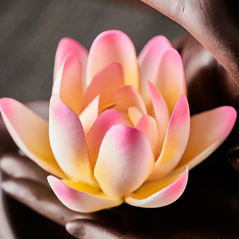 Buddha Stones Lotus Bergamot Healing Incense Burner - image 3