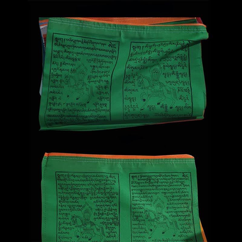 Buddha Stones Tibetan 5 Colors Windhorse Scriptures Auspicious Outdoor Prayer Flag - image 8