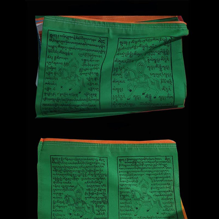 Buddha Stones Tibetan 5 Colors Windhorse Scriptures Auspicious Outdoor Prayer Flag - image 8