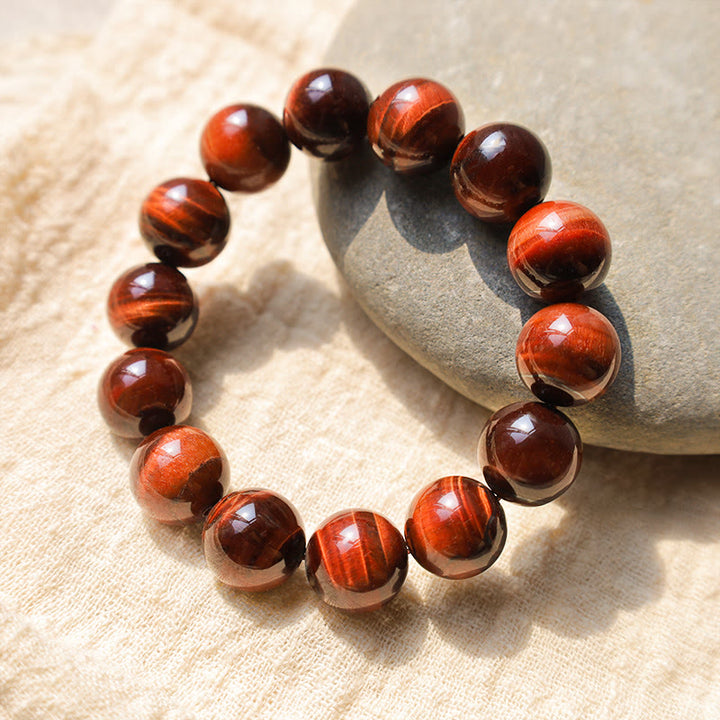 Buddha Stones Natural Tiger Eye Healing Bead Bracelet - 12mm - image 6