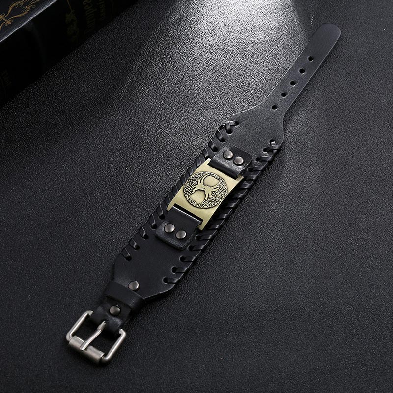 Buddha Stones Lucky Tree Of Life Balance Leather Bracelet - image 6