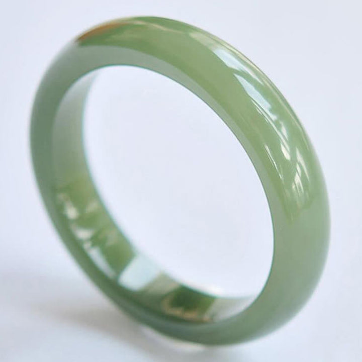 Buddha Stones Jade Abundance Blessing Bangle Bracelet - image 6