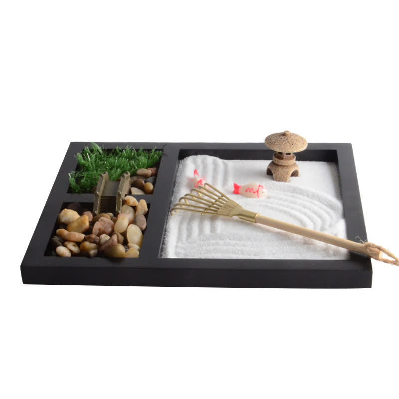 Buddha Stones Koi Fish Small Bridge Calm Peace Meditation Zen Garden Decoration - image 9
