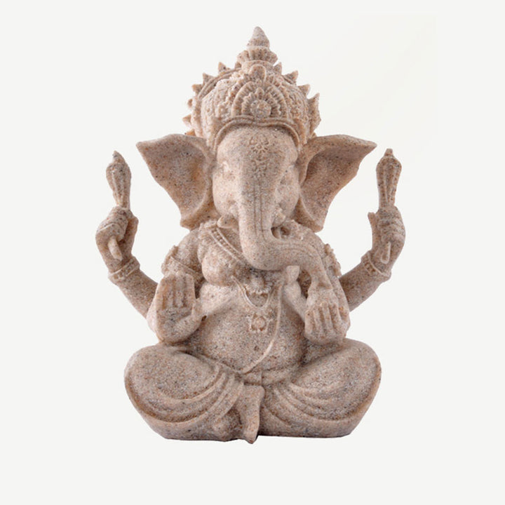 Buddha Stones Ganesh Ganpati Elephant Statue Wealth Blessing Home Decoration - image 6