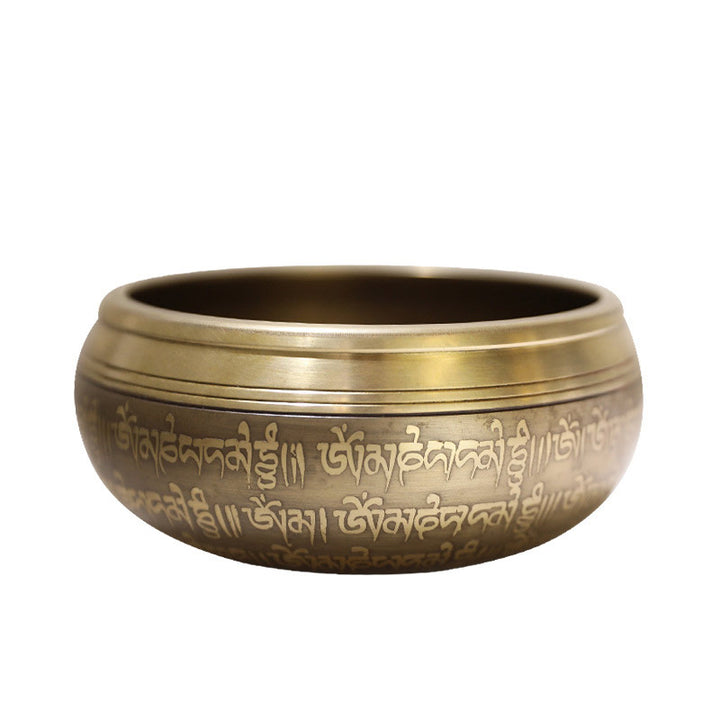 Buddha Stones Tibetan Sound Bowl Handcrafted for Focus and Meditation Peaceful Happiness Singing Bowl Set - image 12