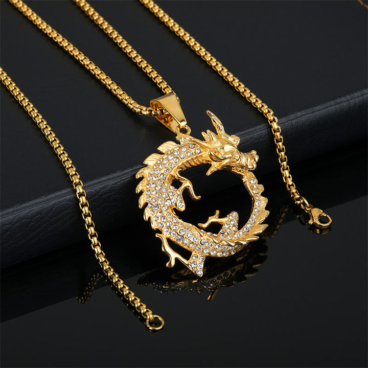 Buddha Stones Chinese Zodiac Dragon Pattern Success Necklace Pendant - image 2