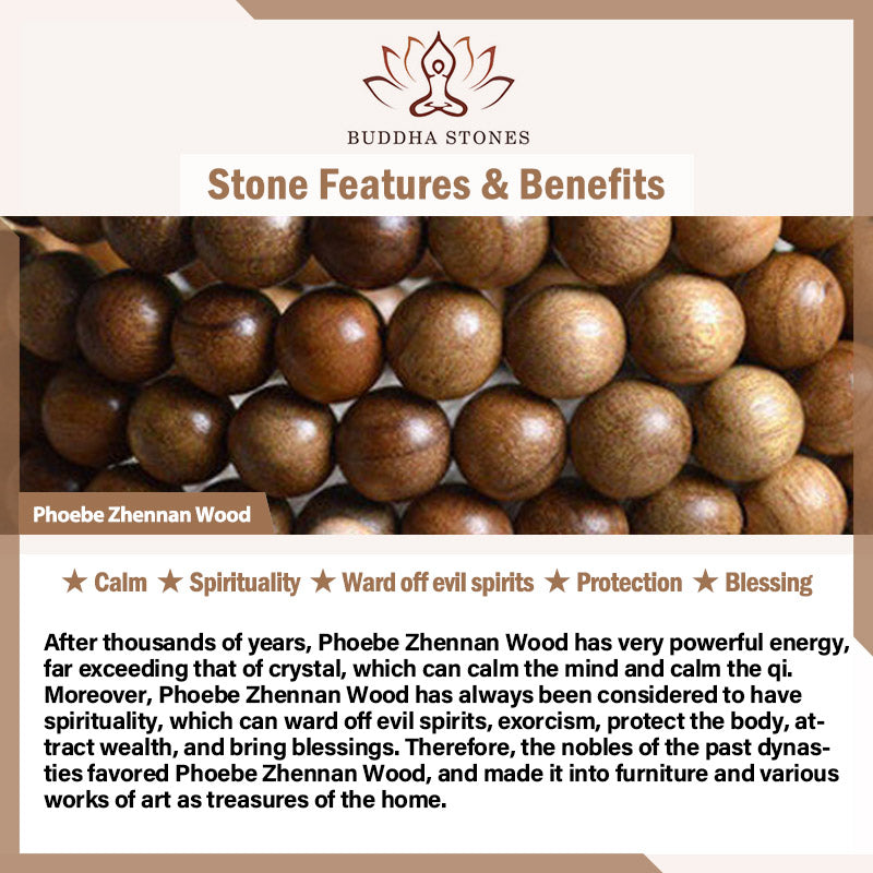 Buddha Stones Phoebe Zhennan Wood Spirituality Bracelet - image 9