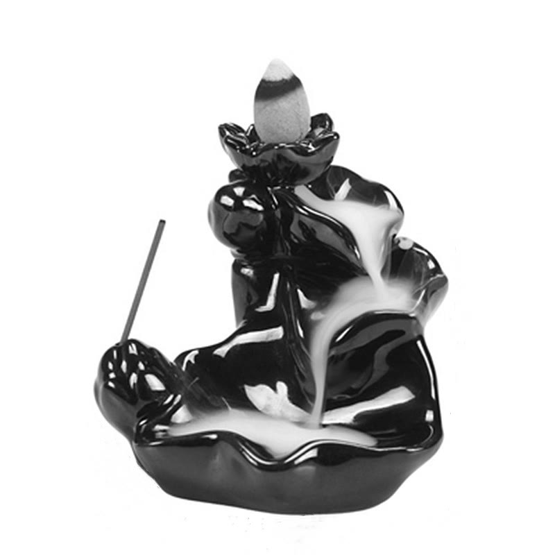 Handcrafted Waterfall Incense Holder Backflow Cone Ceramic Burner - image 6