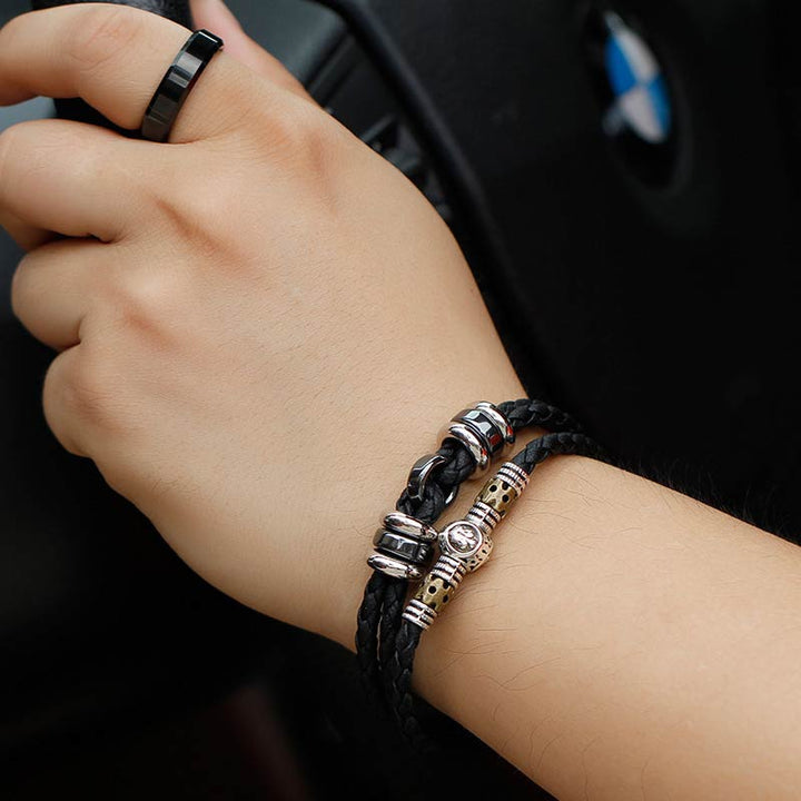 Buddha Stones 12 Constellations of the Zodiac Hematite Protection Bracelet - image 12