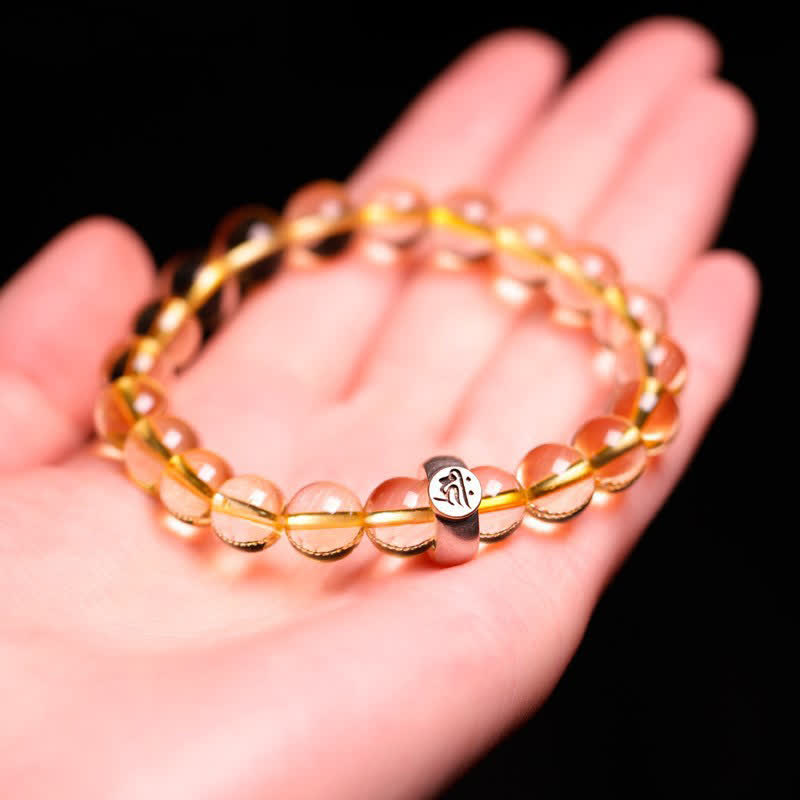Buddha Stones 925 Sterling Silver Chinese Zodiac Natal Buddha Citrine Protection Bracelet - image 9