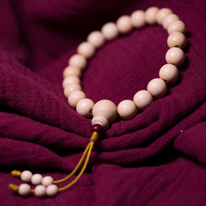 Buddha Stones Natural Abelia Biflora Wood Blessing Wrist Mala - image 2