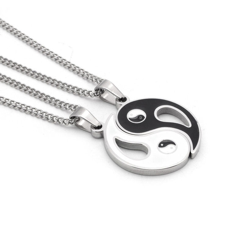 2pcs Yin Yang Pendant Couple Necklace - image 1