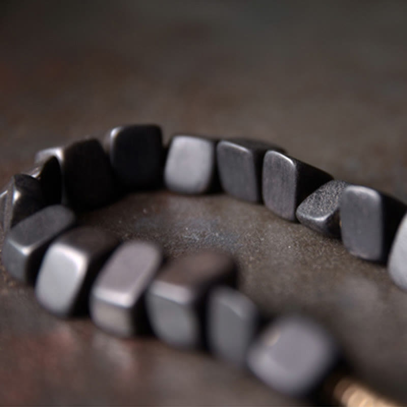 Buddha Stones Tibetan Ebony Wood Copper Peace Double Wrap Bracelet - image 4