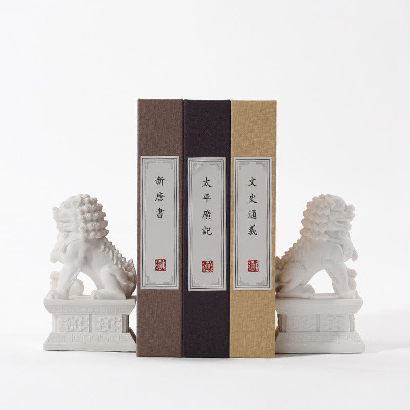 Buddha Stones 2Pcs Lion Statue Courage Strength Resin Home Office Decoration - image 6