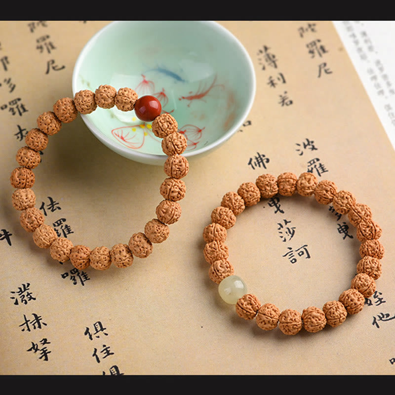 Buddha Stones Tibet Rudraksha Bodhi Seed Wealth Auspiciousness Bracelet - image 31