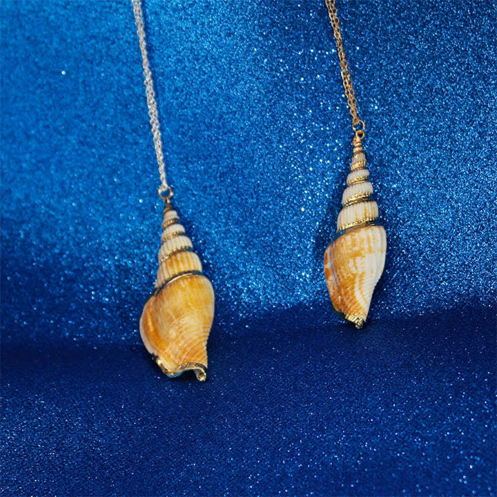 Natural Shankha Conch Shell Seashell Lucky Necklace Pendant - image 16