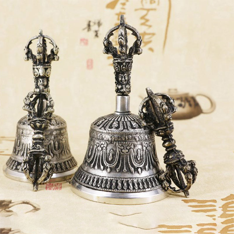 Buddha Stones Tibetan Meditation Bell and Vajra Dorje Copper Decoration Set - image 23
