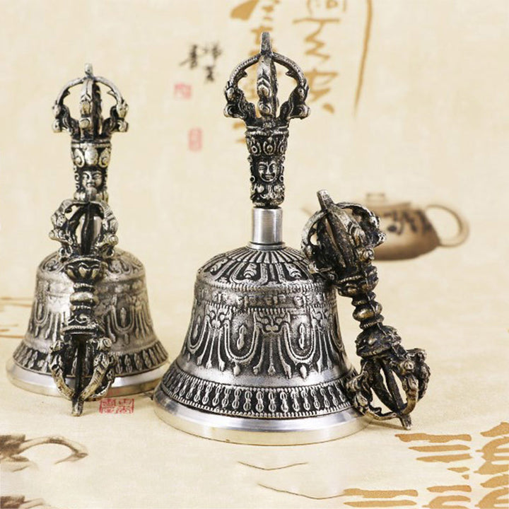 Buddha Stones Tibetan Meditation Bell and Vajra Dorje Copper Decoration Set - image 23