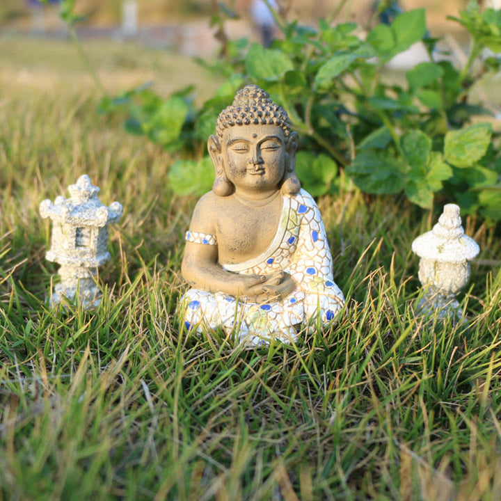 Buddha Stones Meditating Zen Buddha Serenity Resin Statue Figurine Home Decoration - image 6