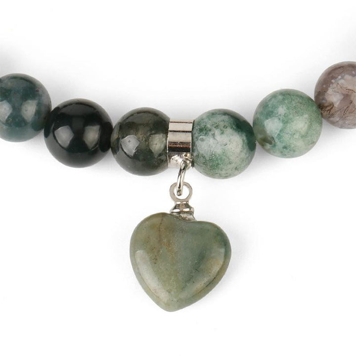 Buddha Stones Natural Quartz Love Heart Healing Beads Bracelet - image 12