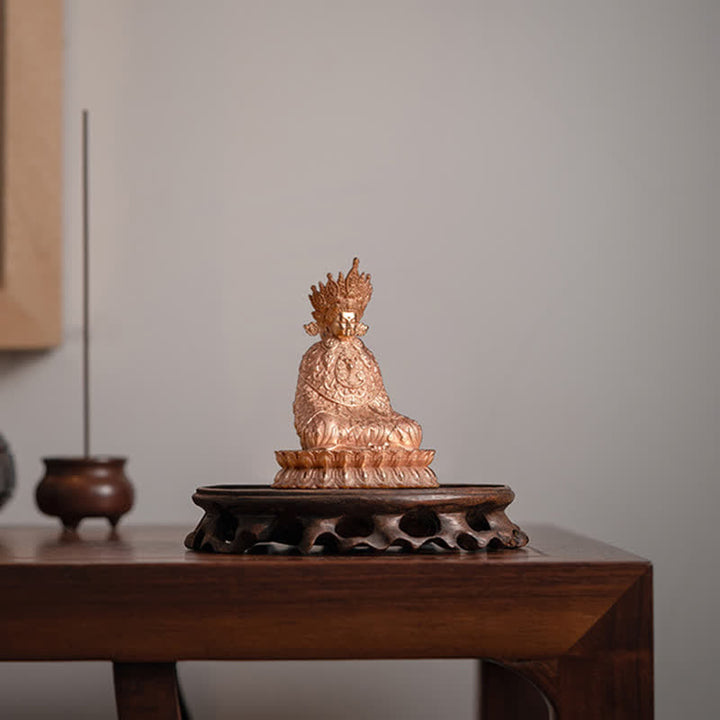 Buddha Stones Shakyamuni Figurine Compassion Handmade Copper Statue Decoration - image 4