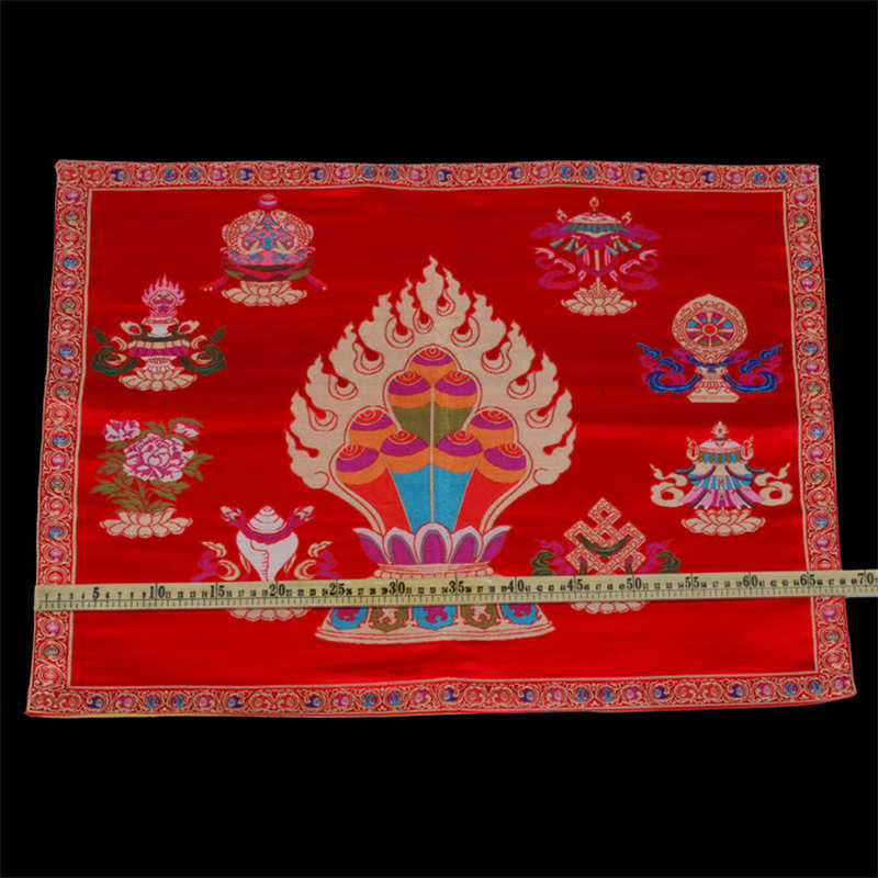 Prayer Altar Mat Healing Meditation 8 Auspicious Symbols Mat - image 4