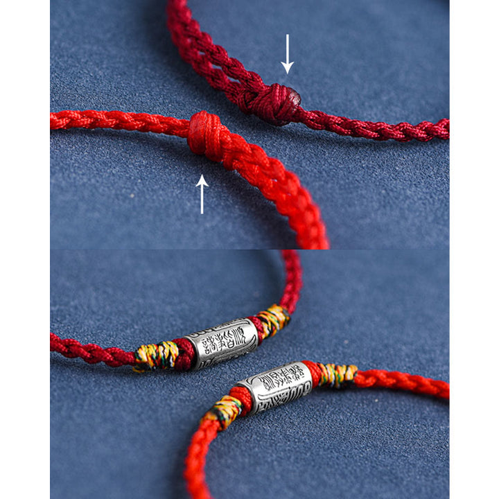 Buddha Stones Handcrafted 925 Sterling Silver Everything Goes Well Design Protection Strength Bracelet Anklet - image 17