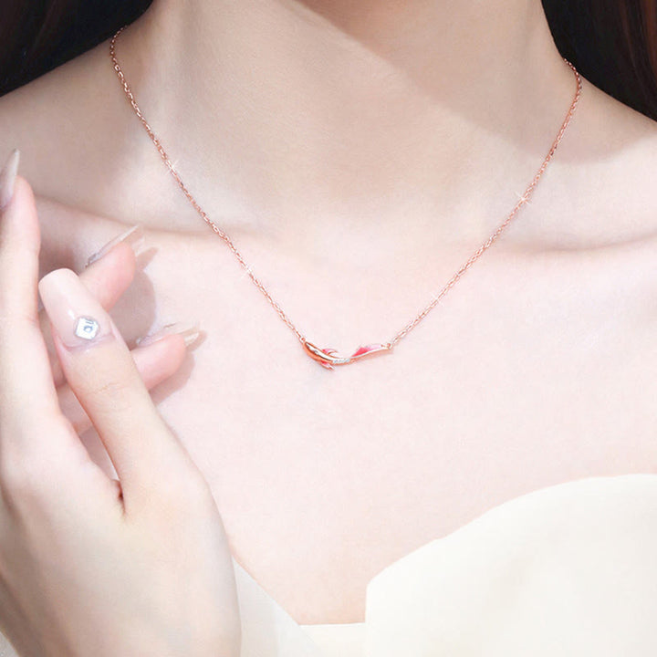 Buddha Stones 925 Sterling Silver Koi Fish Luck Zircon Prosperity Necklace Pendant - image 9