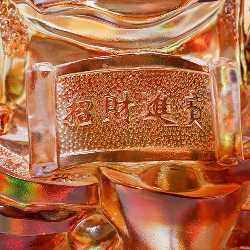 Buddha Stones Feng Shui Frog Handmade Liuli Crystal Art Piece Wealth Home Office Decoration - image 16