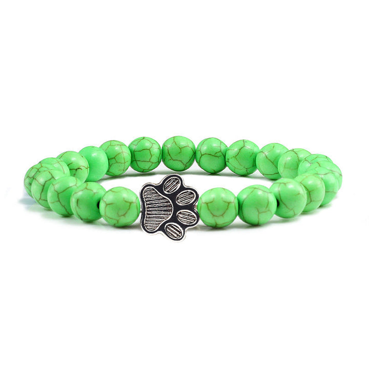 Buddha Stones “Save A Dog” Stone Bracelet - Green Beads - image 14