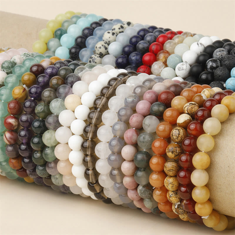 Buddha Stones Natural Stone Quartz Healing Beads Bracelet - image 1