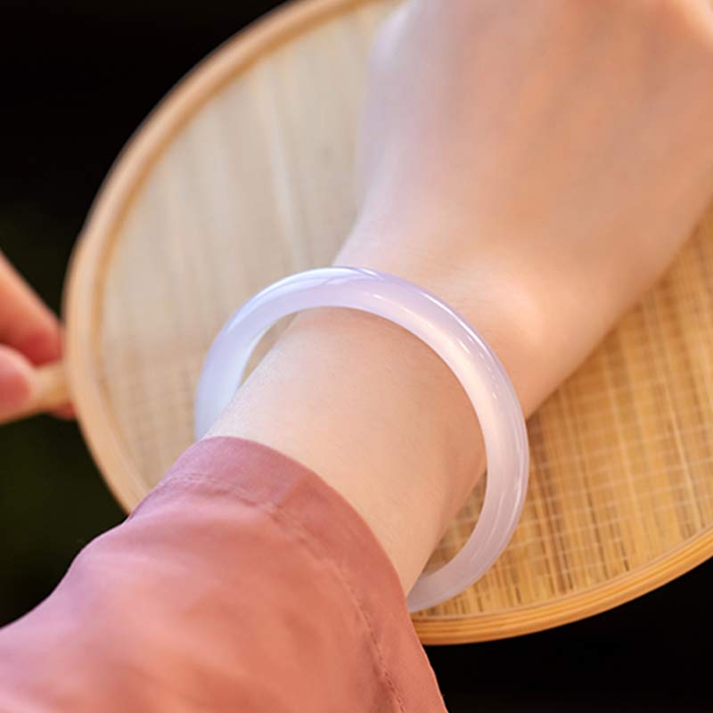 Buddha Stones Natural Chalcedony Harmony Positive Bracelet Bangle - image 12