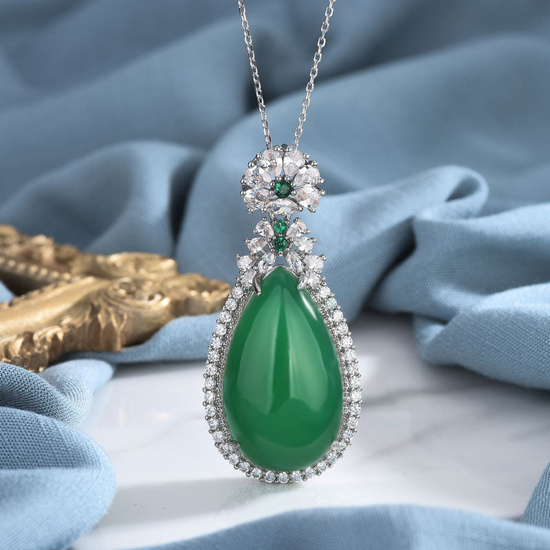 Cyan Jade Harmony Necklace - image 1