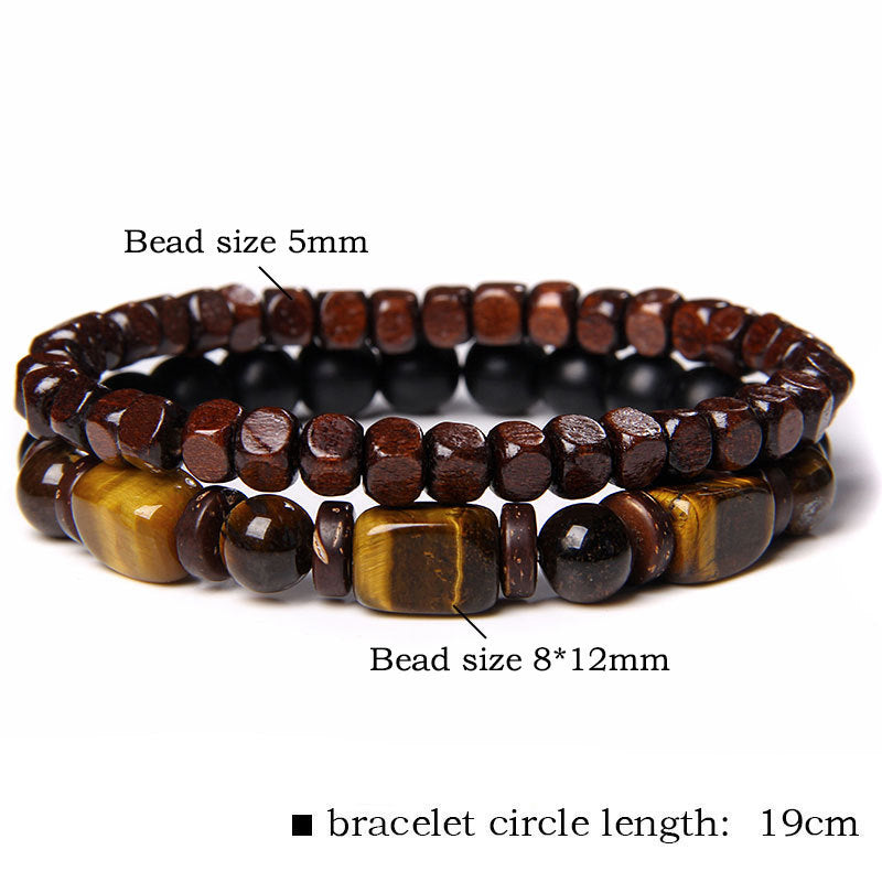 Buddha Stones Tiger Eye Frosted Stone Hematite Courage Bracelet - image 1