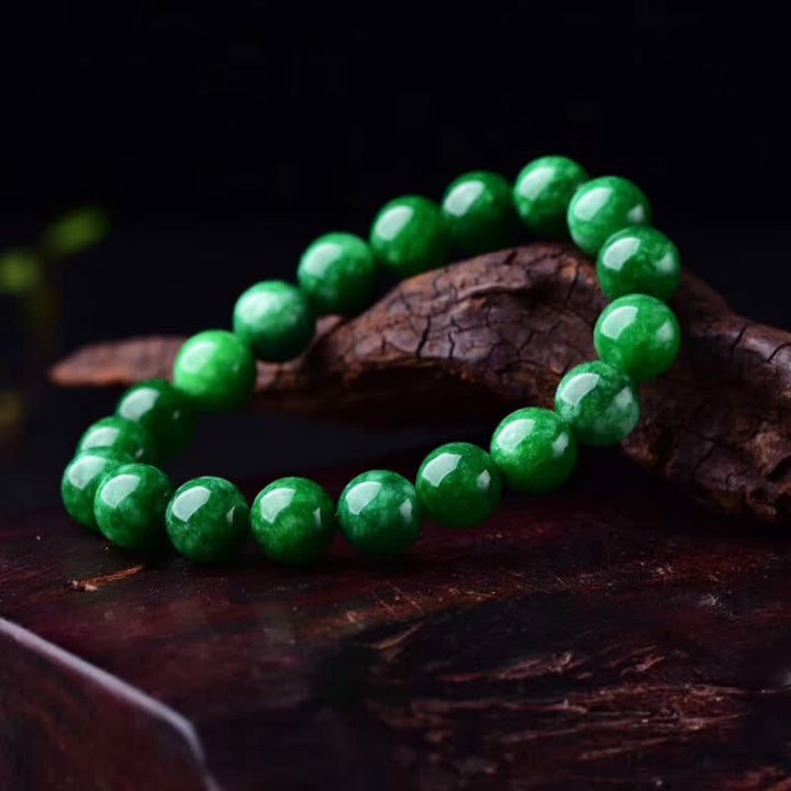 Buddha Stones Cyan Jade Bead Calm Harmony Bracelet - image 0