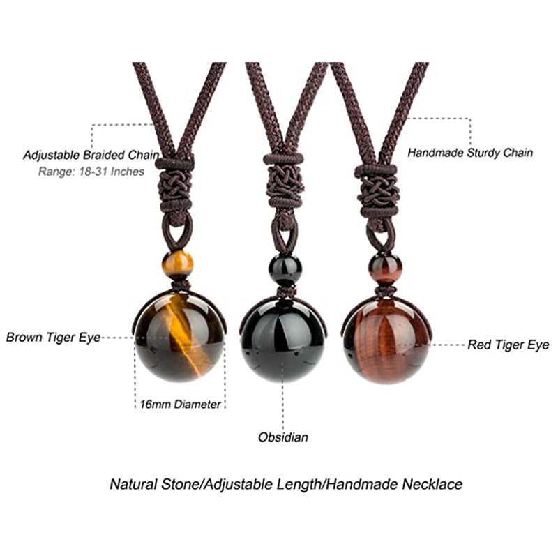 Buddha Stones Tibetan Tiger's Eye Protection Necklace - image 1