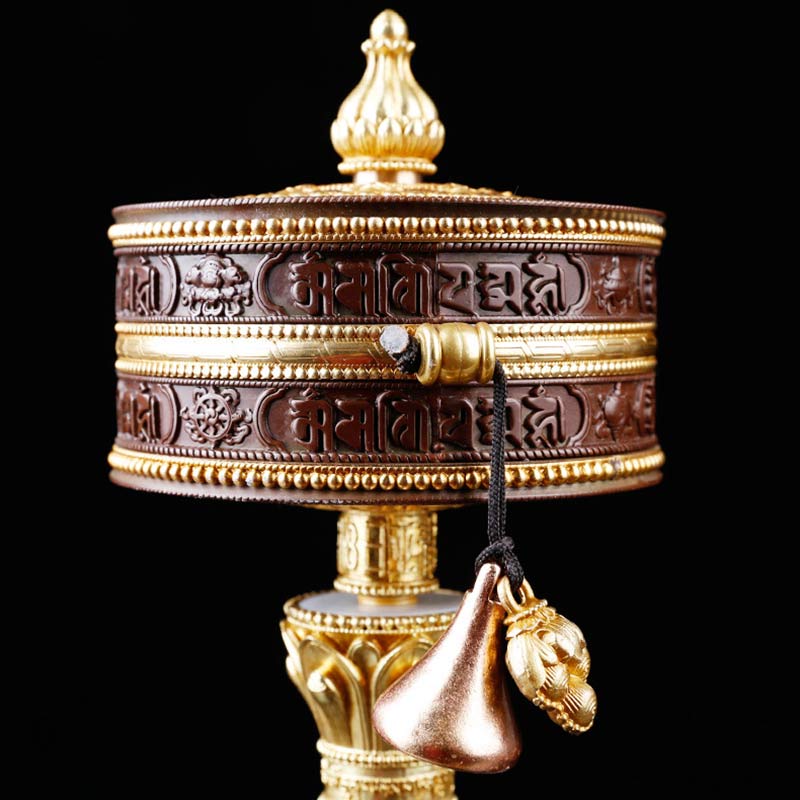Buddha Stones Tibetan Prayer Wheel Six True Words Copper Balance Decoration - image 2