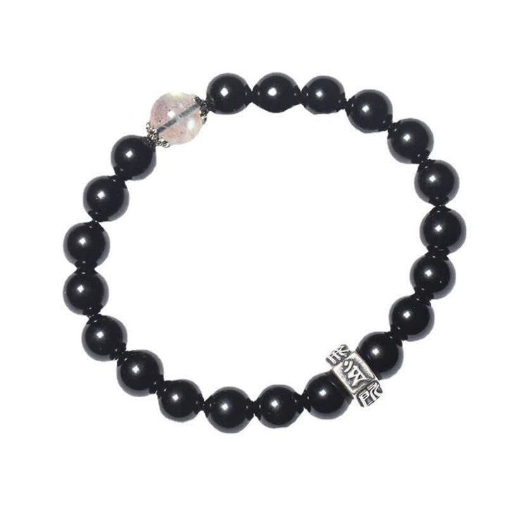 Buddha Stones Chinese Zodiac Natal Buddha 925 Sterling Silver Black Obsidian Moonstone Strength Bracelet - image 18
